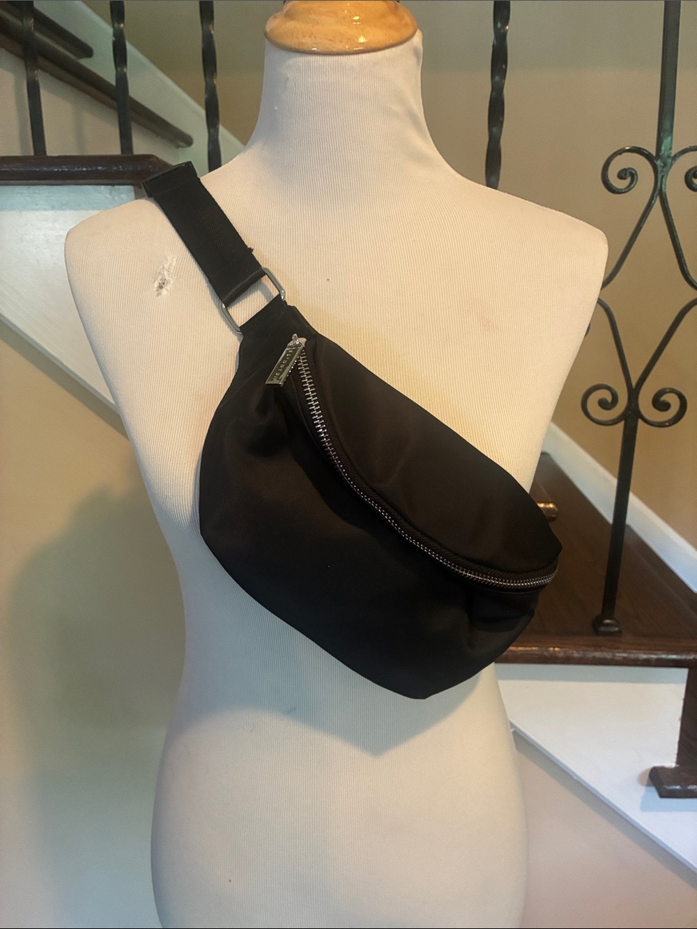 SkinnyDip Black Belt Bag - Minimal Nylon Hip Pack